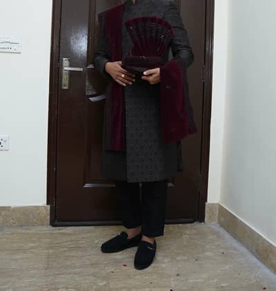 Sherwani+ Shawl + Turban