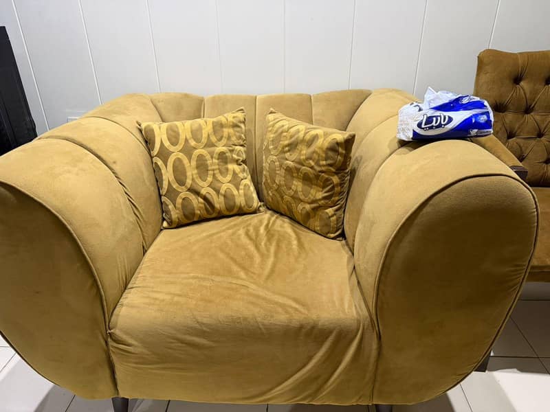 sofa set 6 seater walvet sofa with chairs 3