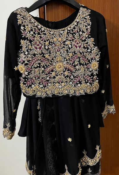 Elegant Black Saree with Stitched Blouse – Party & Formal Wear