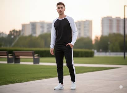 Trending American Style tracksuit with Two Colors Black and grey.