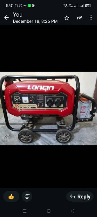 LONCIN Generator for sale