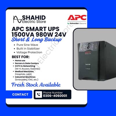 APC UPS 1500VA/APC SMART UPS 1000WATT/2200VA/3KVA/5KVA/10KVA/20KVA