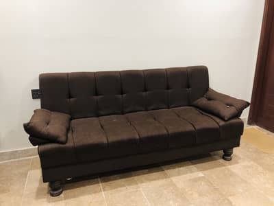 3 Seater Sofacum Bed (Dark Chocolate Brown)