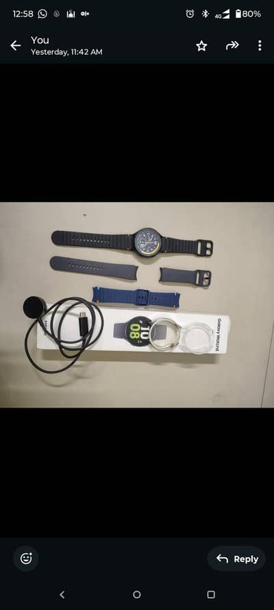 Samsung watch 5 44mm with Box Original Cable & Extra Stuff