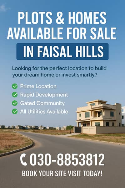 Plots Available in All blocks Faisal hills