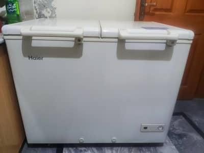 Haier double door deep freezer good condition