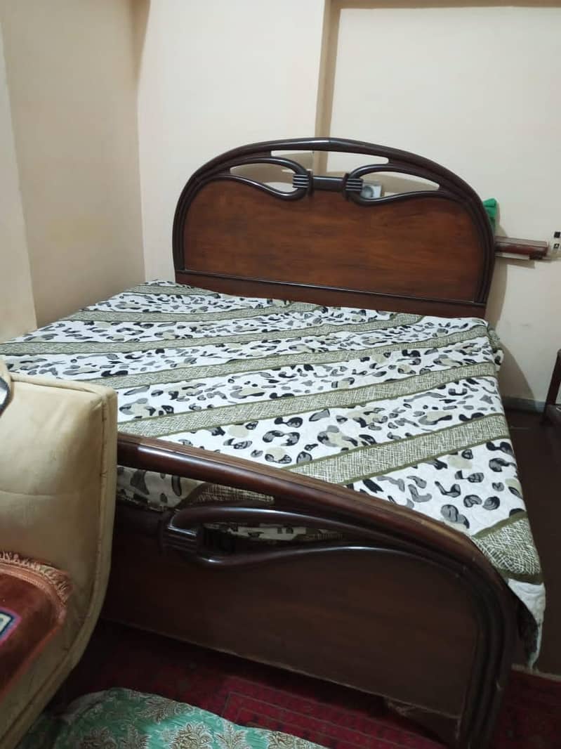 Solid wooden double bed. 1
