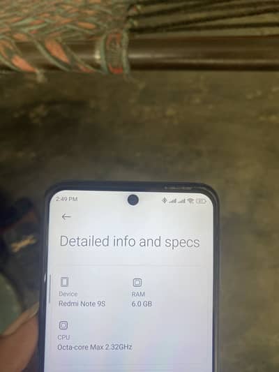 Redmi note 9s pta approved 6 128 all ok