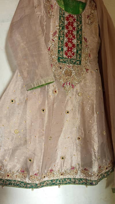 frock with handmade qork