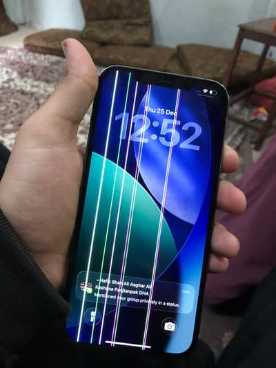 Iphone 12 pro Max non pta 128 gb LCD pay lines hain