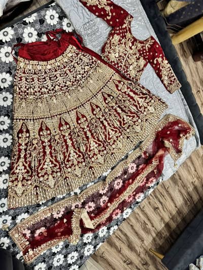 Barat bridal lehanga latest design with trending embroider and style