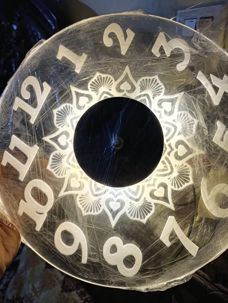 wall clock with light L. E. D light 0