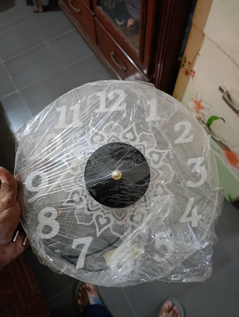 wall clock with light L. E. D light 3