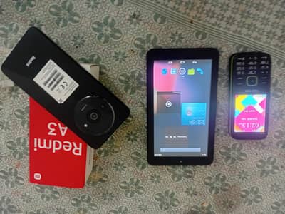 Redmi A3 + VigoTel Keypad Mobile + Kids Tablet
