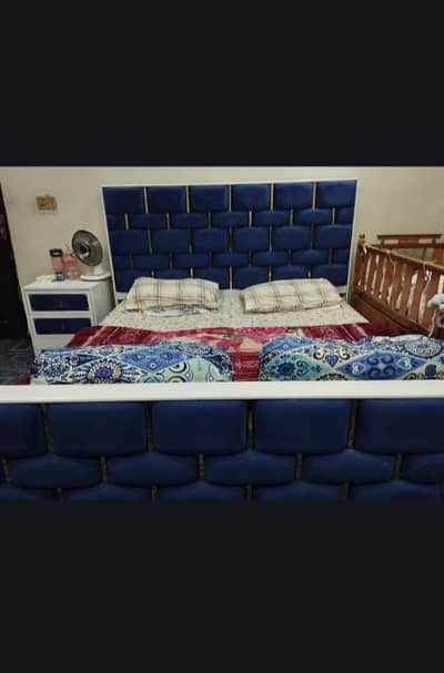 full bed set with dressing table and side tables