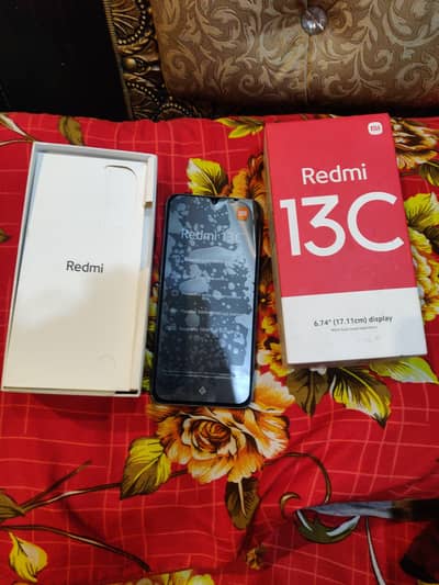 Redmi 13c with box 6gb 128gb