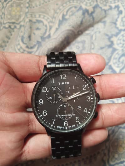 Times Waterbury chronograph watch