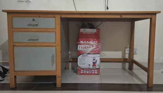 Solid Wood Study / Office Table with Storage Drawers