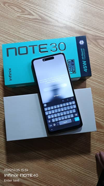 Infinix note 30  10/9 conditions All ok official PTA Approved