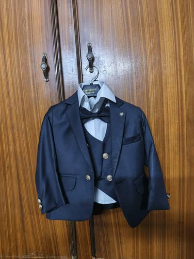 Kids Blue 3 Piece suit available. Only one time used
