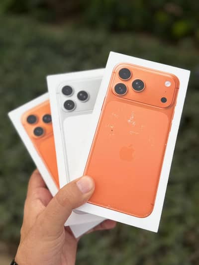 iPhone 17  promax 1TB orange and silver