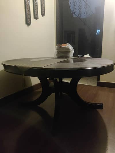 used dining table, solid heavy, just top need little touch up