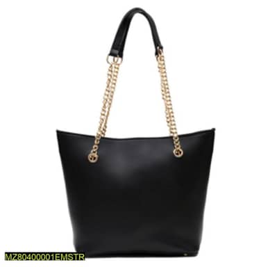 woman's pu leather plain tota handbag