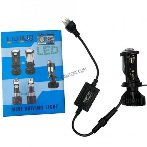 HJG Led Headlight Bulb H1 to H5 Fitting 45 Watt LED Headlight Kit Lamp Mini Projector Lens with Fan Cooling Hi/Lo Beam Bulb