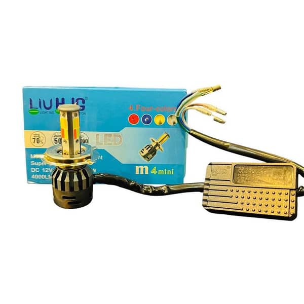 HJG M4 LED Bulb 4 colors White Yellow Red Blue Universal Fitting For all Motorcycles Universal Fitting Metal Body