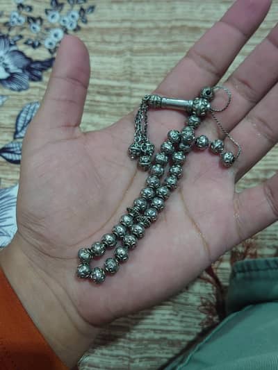 Antique Yemeni design 33 beads silver Tasbeeh