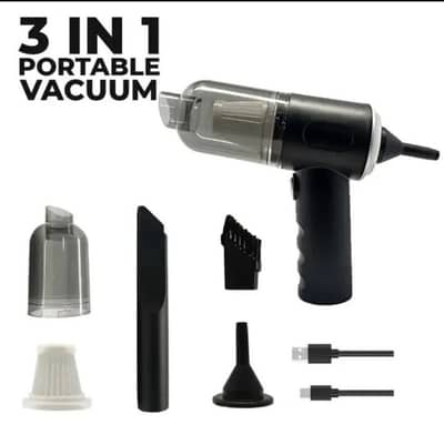 Portable vacuum cleaner for car and home use