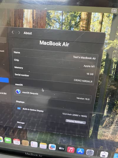 Macbook M1 air 16/256