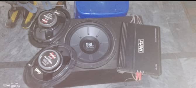 Jbl Boofer sony speckers with 4 chanal amp