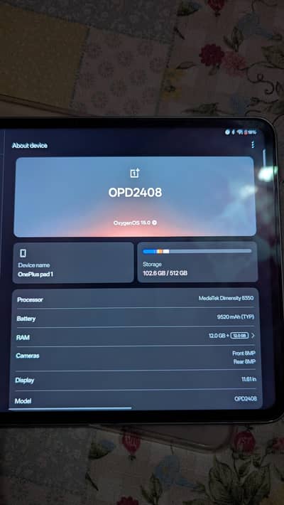 OnePlus Pad 1 – 12GB RAM | 512GB Storage – Like New