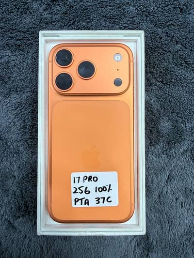 Apple 17 Pro 256GB Pta Aproved 37  Cycle count with Box Neat condition