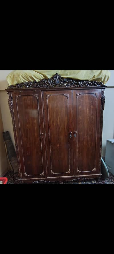 Pure chinnioti sheesham 3 door wardrobe