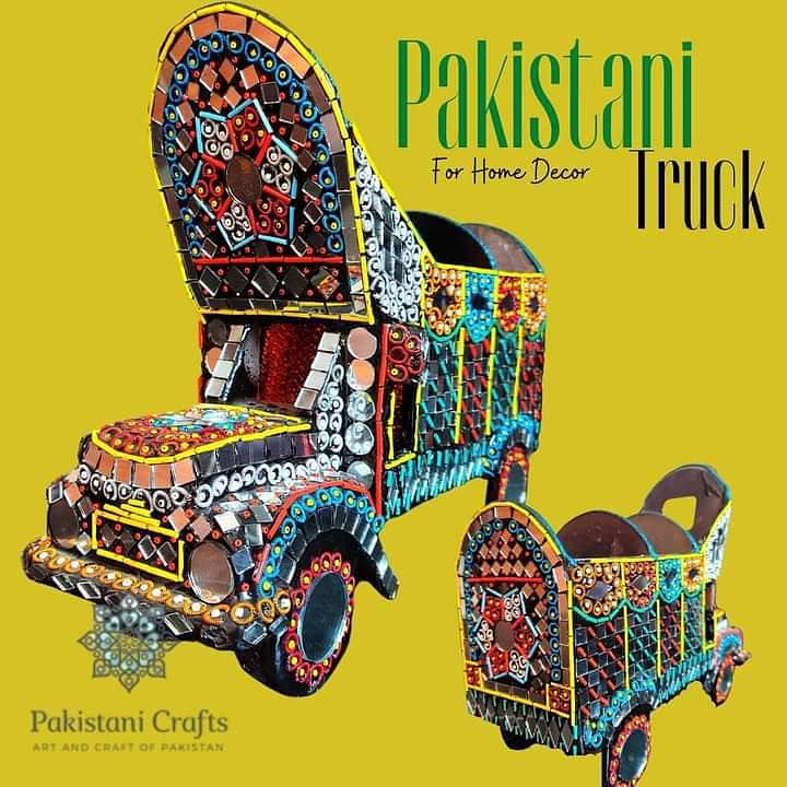 Handcrafted Mirror Work Rickshaw Model 4