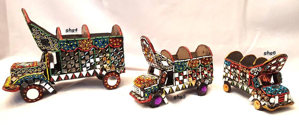 Handcrafted Mirror Work Rickshaw Model 5