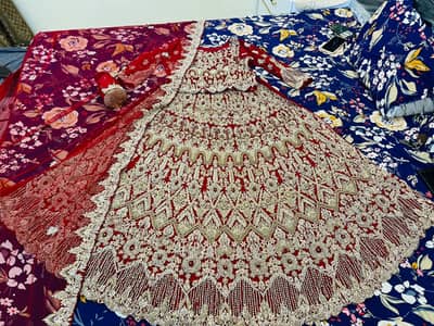 Barat dress fully hand embroidered sharara