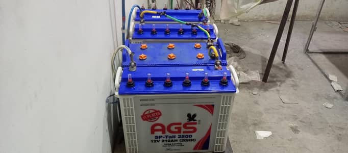 3 Tubular batteries and 1 normal battery