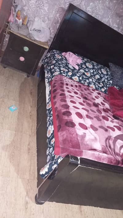 Double bed set complete plus 2 single beds pure wood