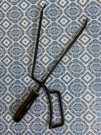 Vintage Iron Coal Tongs / Fireplace Tongs