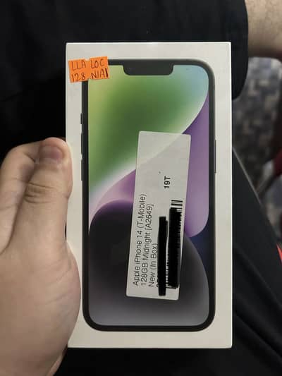 iphone 14 /128gb/jv/with box