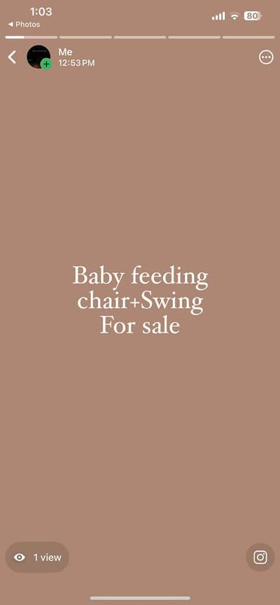 Baby Feeding Chair + Swing
