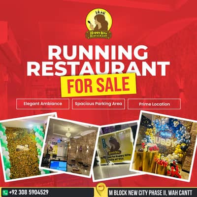 Running Restaurant Business with Full Setup For Sale