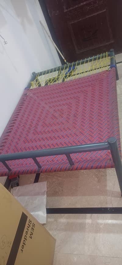 3×good condition charpai . 1 phonix 120 bettry