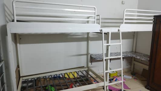 Triple Bunk Bed With Study Table