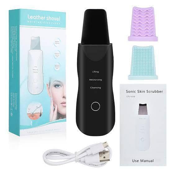 Ultrasonic Skin Scrubber Skin Care Machine Facial Peeling Shovel Lift Machine Vibration Removal Blackhead Cleansing Deep Face Cleaning Machine for Skin Care