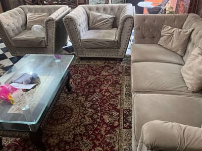 5 seater sofa set with table