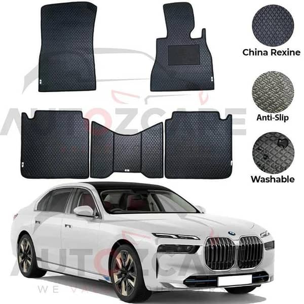 BMW I7 China Rexine Floor Mat 5PCS - Model 2022-2025